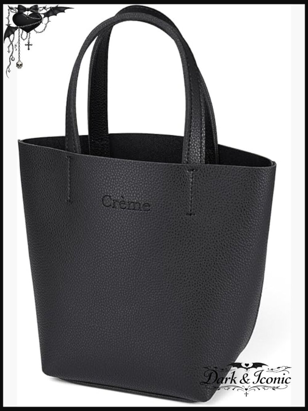 Mini PU Leather Tote Bag, Lightweight, Water-Resistant Handbag for Work & Travel